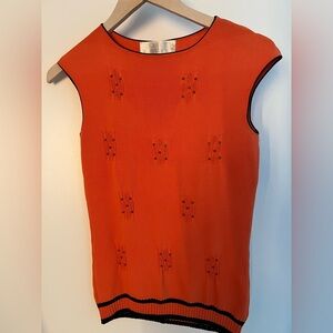 Elegant Kenneth Miller Orange Sleeveless Top size S